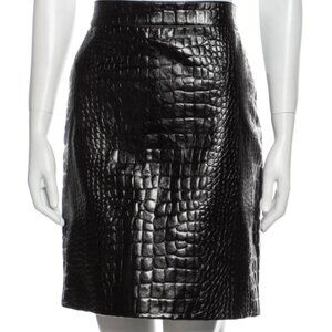 GUCCI Calf Leather Knee-Length Skirt Size: S | US4, IT40